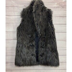 Candela Indigo Faux Fur Mahala Vest Size Medium SIZE LARGE